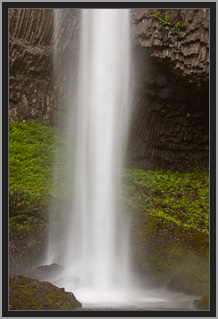 Latourell Falls - Same view as main photograph, but taken with a 1/2 second shutter speed.