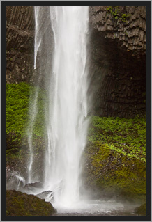 Latourell Falls - Same view as main photograph, but taken with a 1/250 second shutter speed.