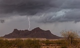 Lightning over Panther Peak - Saguaro National Park, Arizona