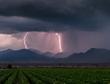 Lightning over the Gila Mountains - Safford, Arizona