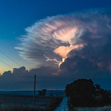 Thunderstorm at dusk - Waldo, Kansas