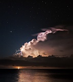 Lightning and stars over the Gulf of Mexico - Captiva, Florida