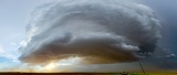 Supercell mesocyclone with clear slot - Lubbock, Texas
