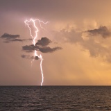 Lightning striking the Gulf of Mexico - Sanibel Island, Florida