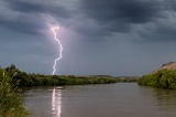 Lightning over Rio Grande - Radium Springs, New Mexico