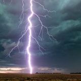 Close lightning strike - Garden City, Kansas