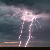 Dual lightning bolts - Garden City, Kansas