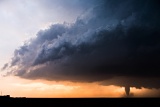 Backlit tornado - near Rozel, Kansas