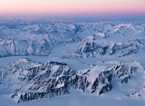 Mountain range at sunset - Southeast Alaska