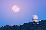 Moon rising over McDonald Observatory - Davis Mountains, Texas