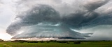 Shelf cloud panorama - Tecumseh, Nebraska