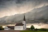 Storm over church - Elk Creek, Nebraska