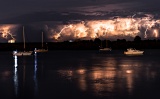 Spectacular lightning over the Halifax River - New Smyrna Beach, Florida