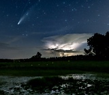 Comet NEOWISE and thunderstorm - Gainesville, Florida