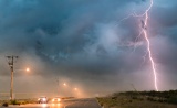 Lightning and dust storm - Laredo, Texas