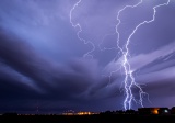 Dramatic forked lightning - Woodrow, Texas
