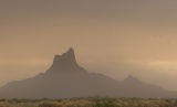 Picacho Peak during dust storm - Eloy, Arizona