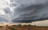 Mesocyclone and wall cloud - Sudan, Texas