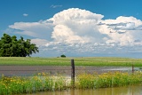 Distant storm and flood water - Fairview, Oklahoma