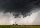 Wall cloud over farm - Eckley, Colorado