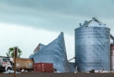 Tornado-damaged grain bins - Selden, Kansas