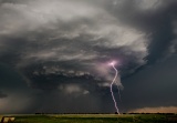 Mesocyclone and lightning bolt - Texola, Oklahoma
