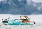 Discovery passing iceberg - Stephens Passage, Alaska