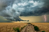 Tail cloud and lightning - Liberal, Kansas